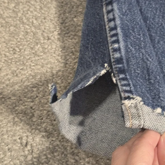 Wrangler Distressed Cuffed Cut Off Jean Shorts Western Cowgirl Barn Farmhouse - Picture 4 of 12